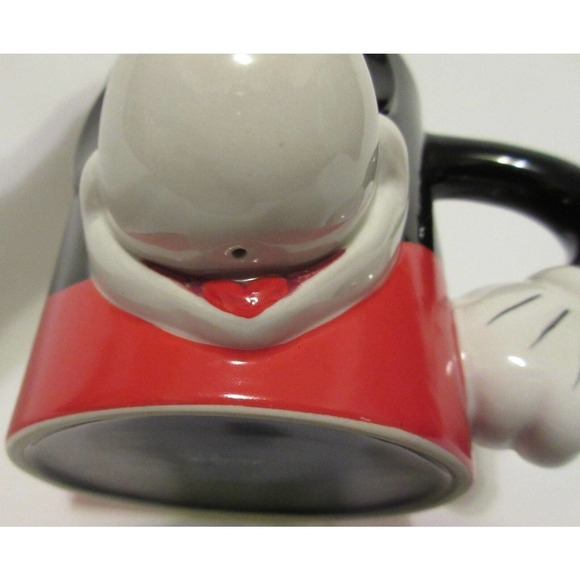 The Disney Store Mickey Mouse Large Mug Cup Coffee Tea 3D Red Black Collectable - Picture 9 of 10